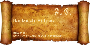 Hantusch Vilmos névjegykártya