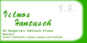 vilmos hantusch business card